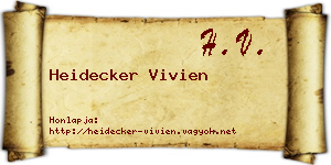 Heidecker Vivien névjegykártya